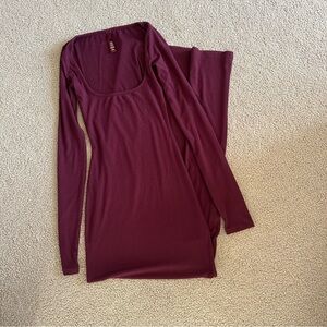 Skims Fits Everybody long sleeve maxi dress
